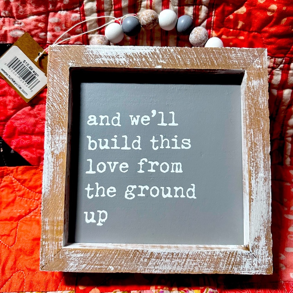 Wooden Decor w/ Beaded Handle